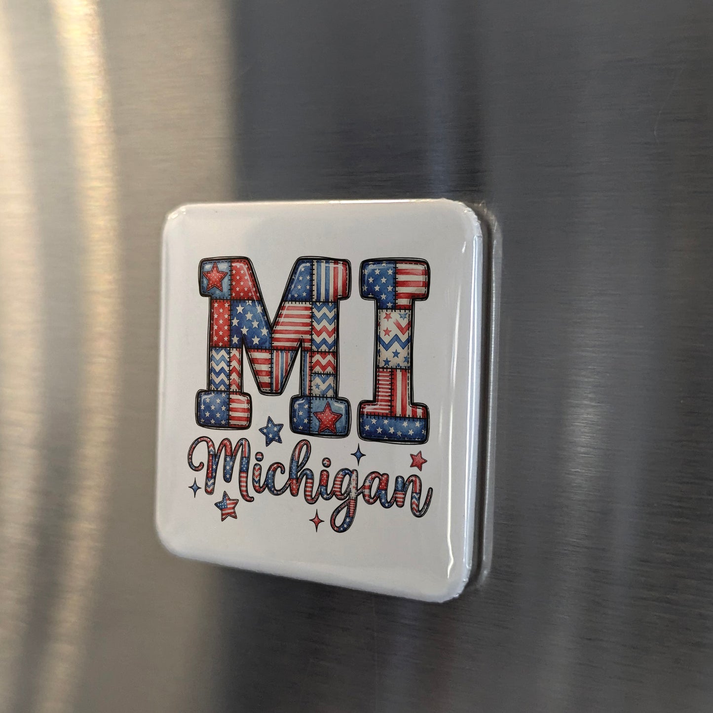 Michigan MI Magnet | Great Lakes State | 2x2 | Made in Canada