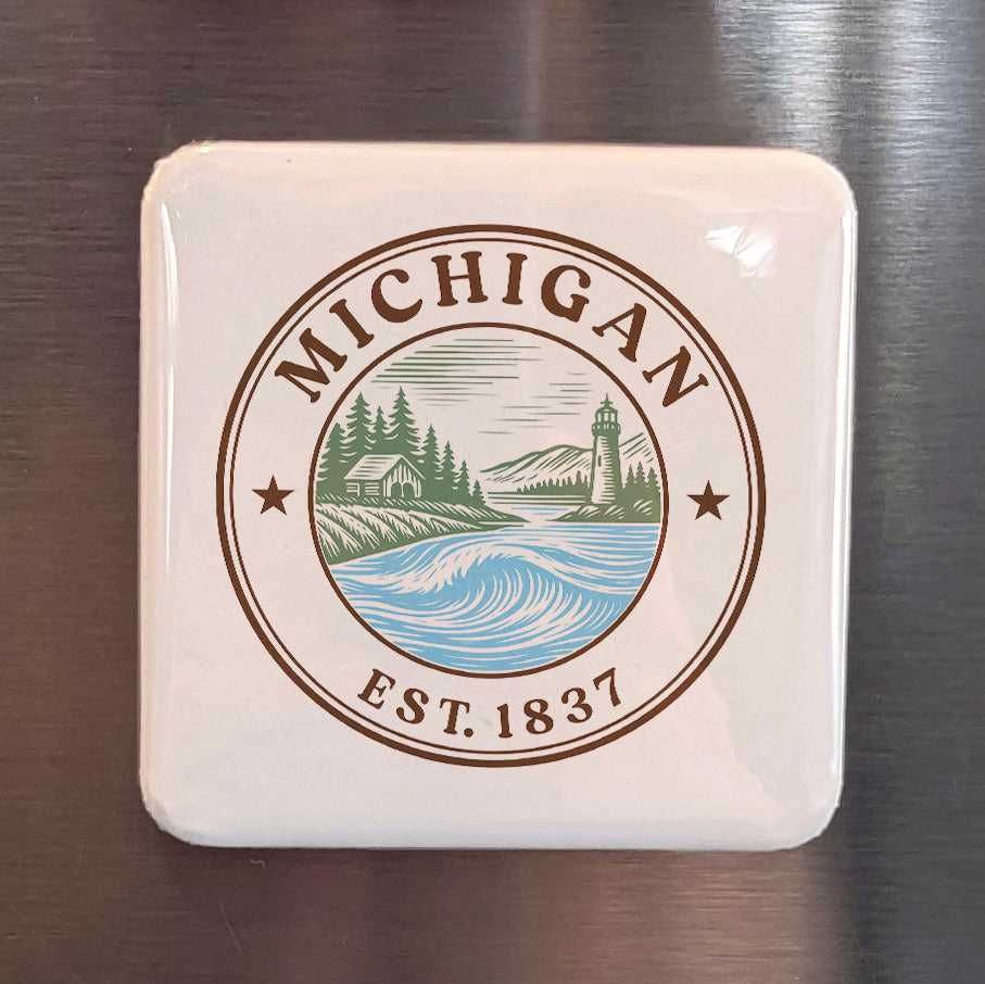 Michigan Magnet | The Great Lakes State | 2×2 | Made in Canada - PhiloPerse