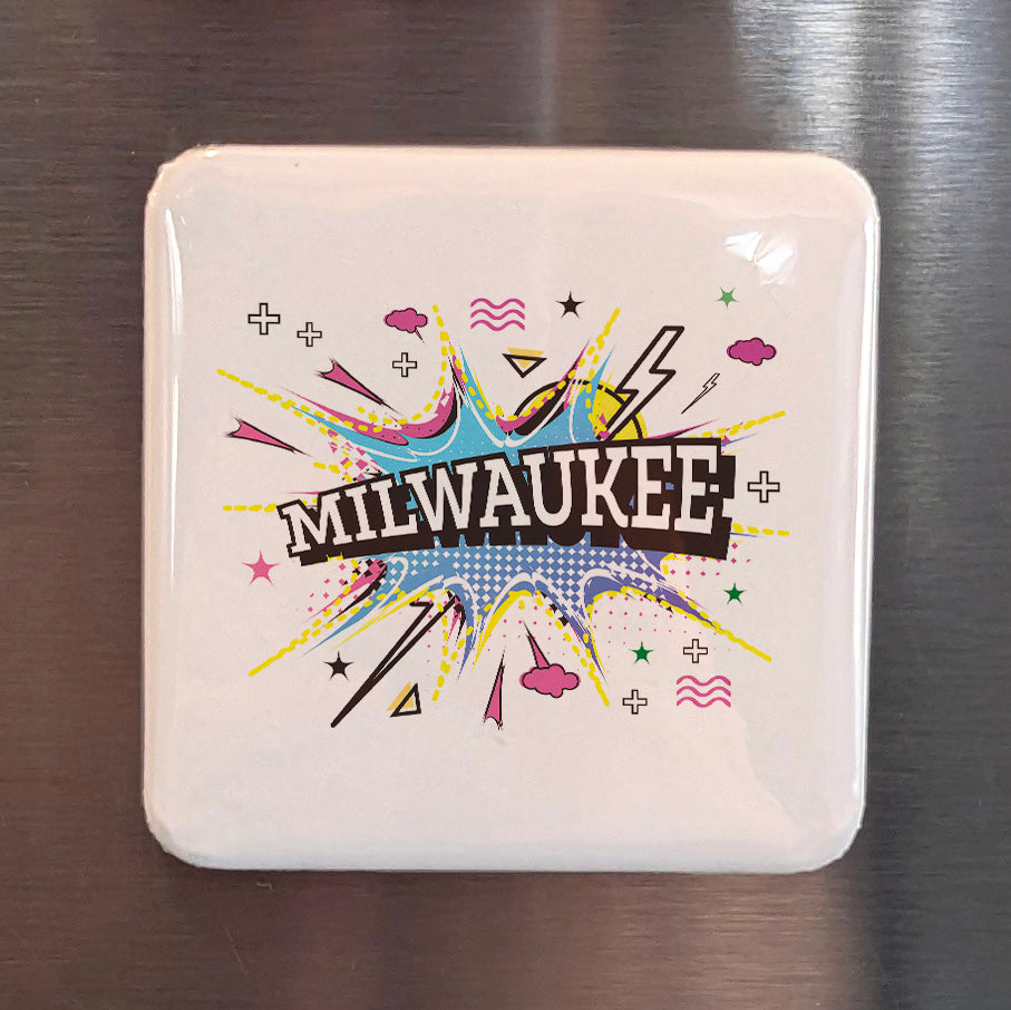 Milwaukee Wisconsin Magnet | Brew City | 2×2 | Made in Canada - PhiloPerse