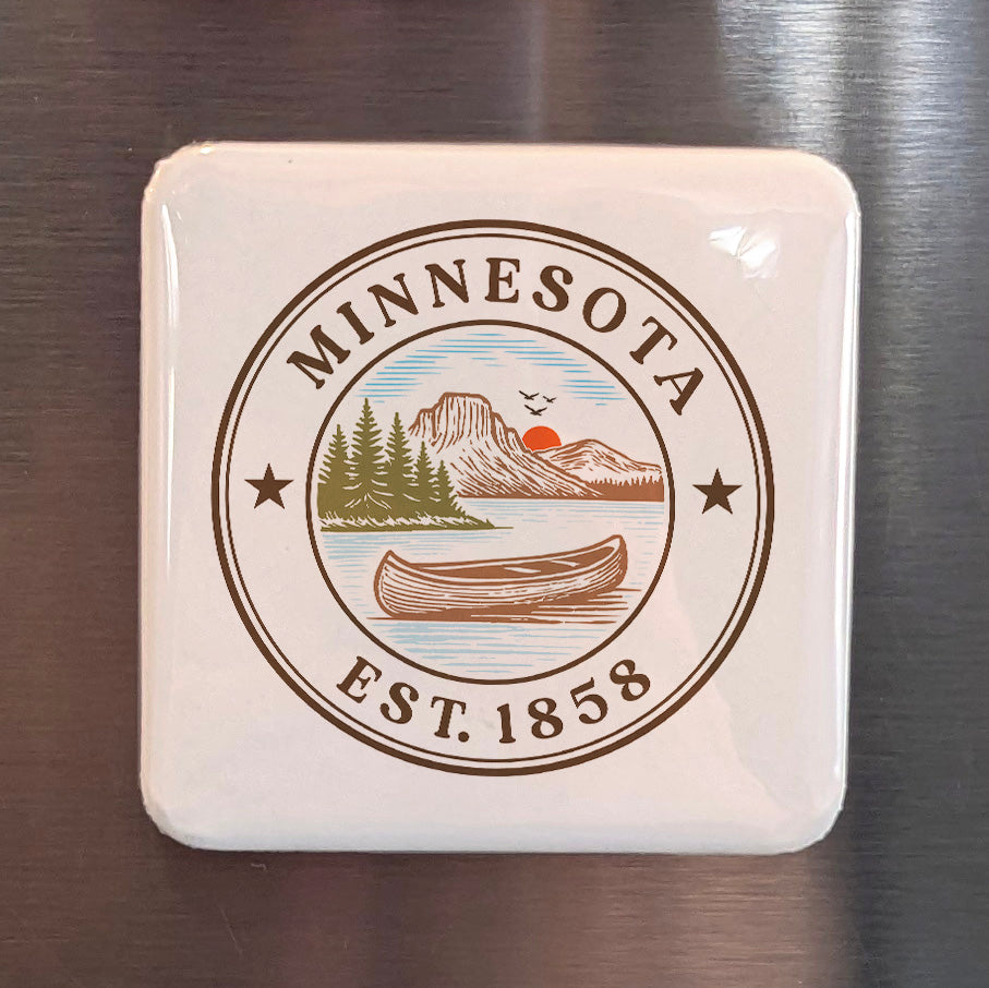 Minnesota Magnet | The Land of 10,000 Lakes | 2×2 | Made in Canada - PhiloPerse