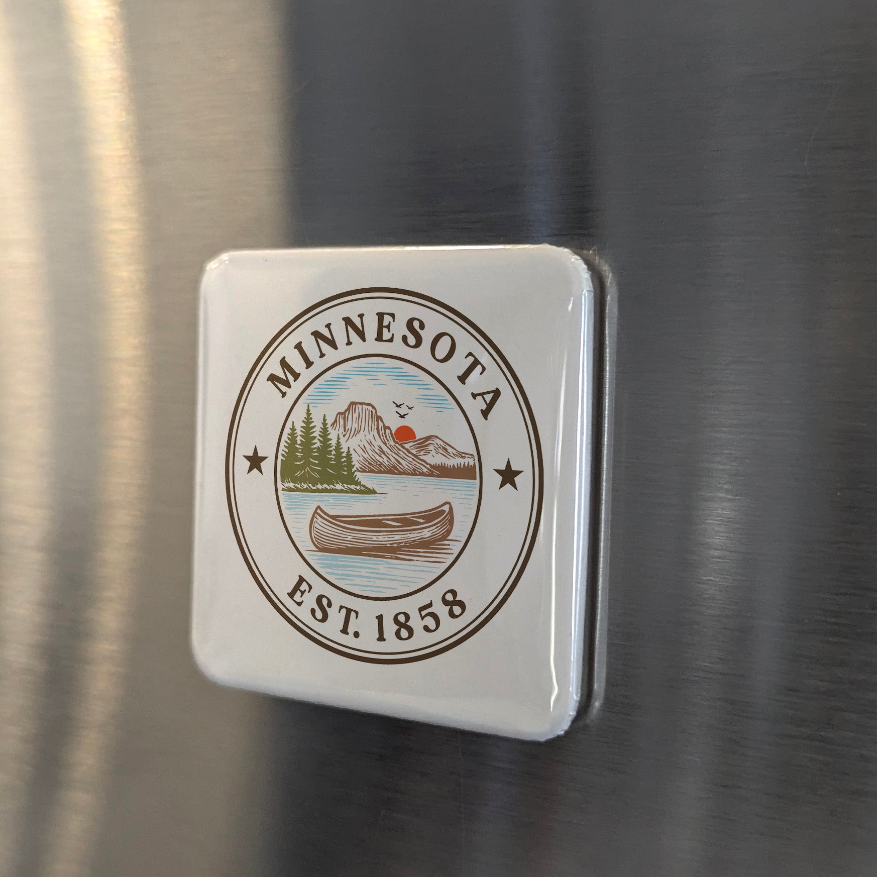 Minnesota Magnet | The Land of 10,000 Lakes | 2×2 | Made in Canada - PhiloPerse