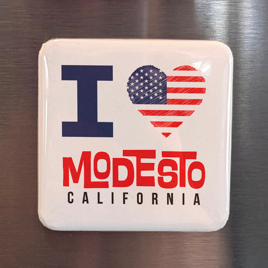 Modesto California Magnet | Heart of California | 2×2 | Made in Canada - PhiloPerse