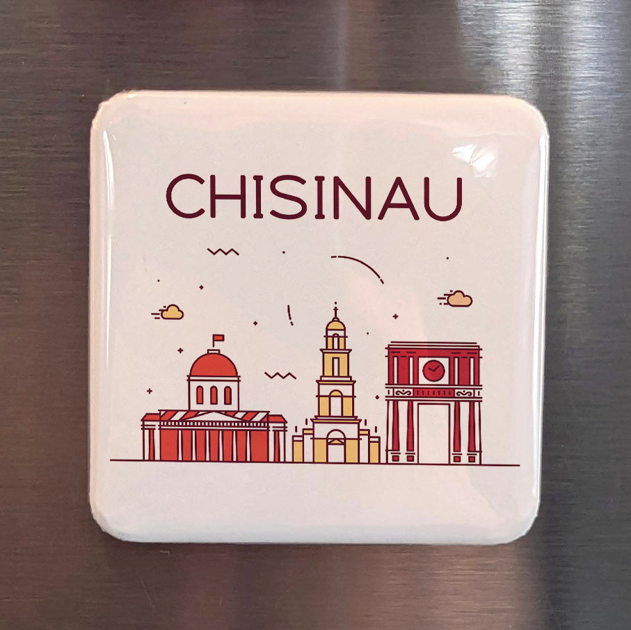 Chisinau Moldova Magnet | Green City of the Steppes and Heart of the Moldovan Wine Country | 2x2 | Made in Canada