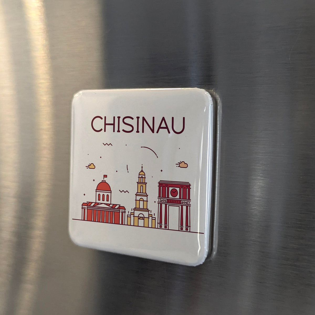 Chisinau Moldova Magnet | Green City of the Steppes and Heart of the Moldovan Wine Country | 2x2 | Made in Canada