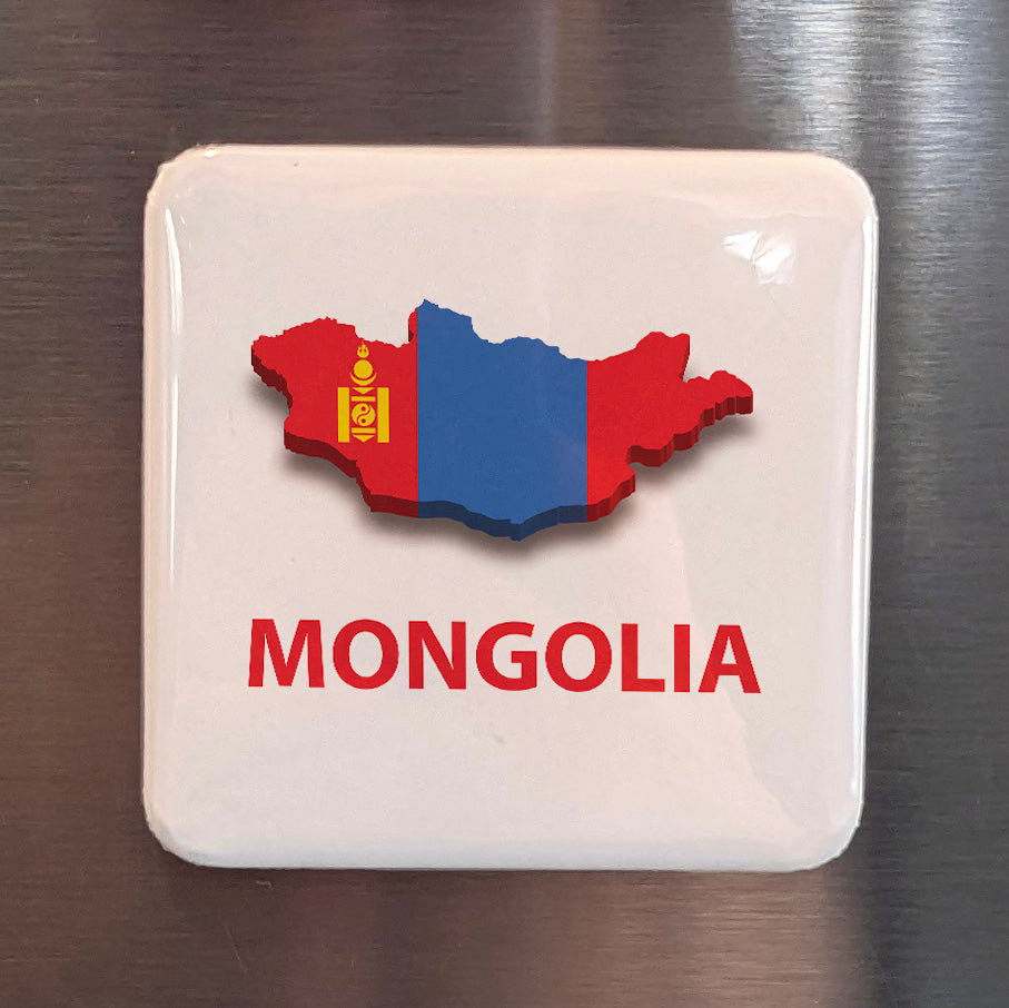 Mongolia Asia Magnet | Land of the Eternal Blue Sky and the Great Steppe | 2x2 | Made in Canada