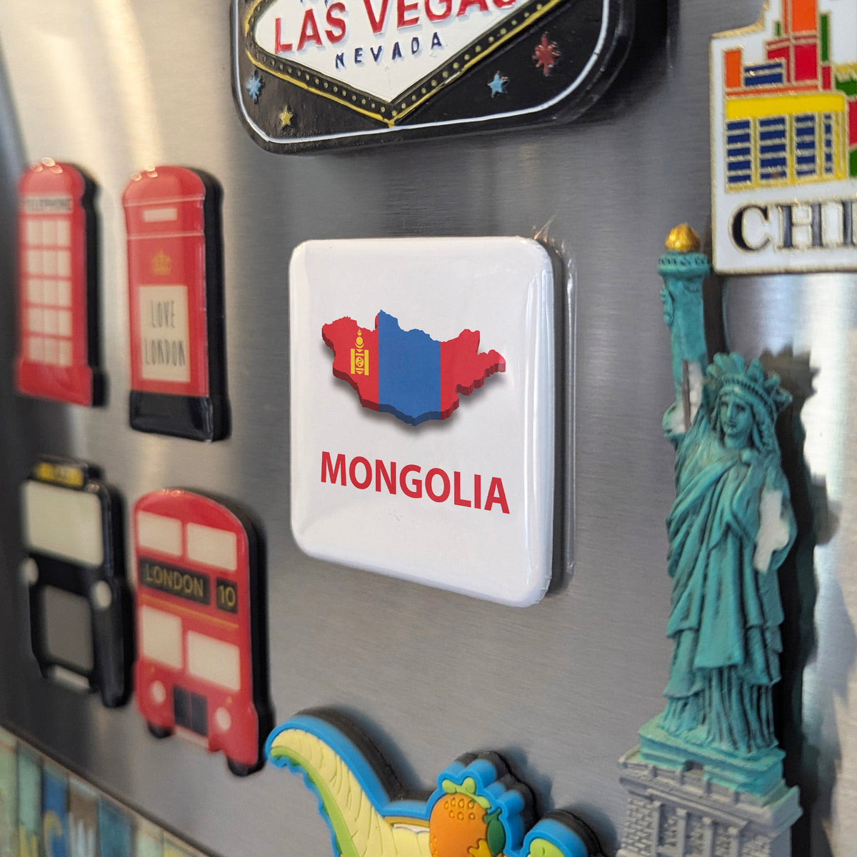 Mongolia Asia Magnet | Land of the Eternal Blue Sky and the Great Steppe | 2x2 | Made in Canada