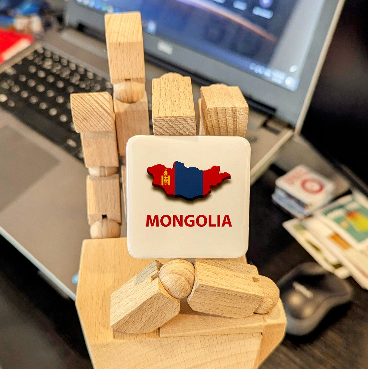 Mongolia Asia Magnet | Land of the Eternal Blue Sky and the Great Steppe | 2x2 | Made in Canada