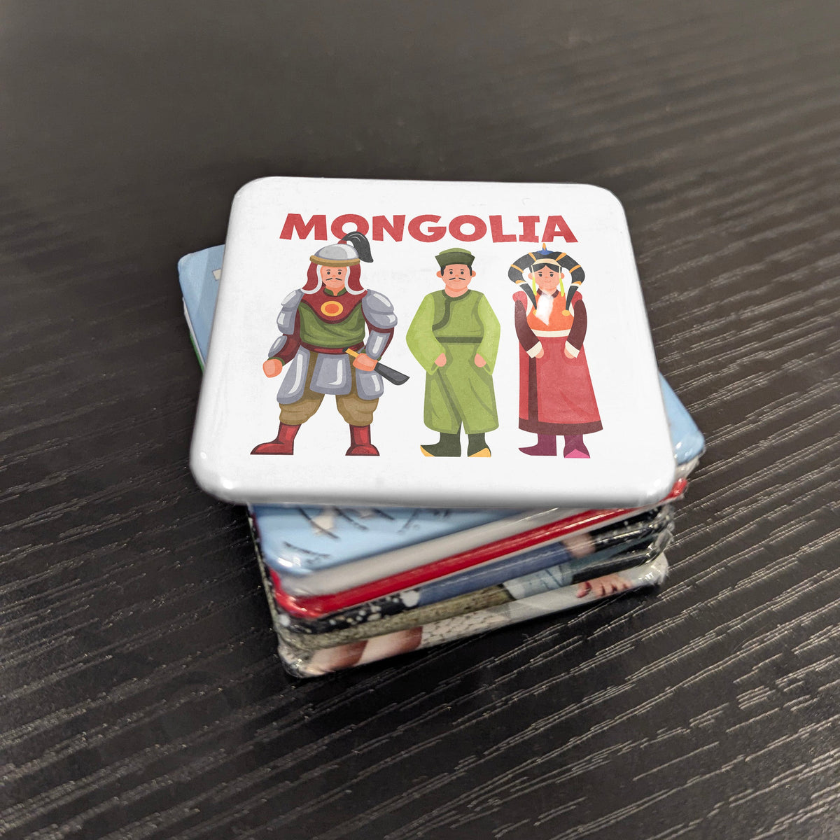 Mongolia Asia Magnet | Mongolian Deel Traditional Dress of the Nomadic Steppe | 2x2 | Made in Canada