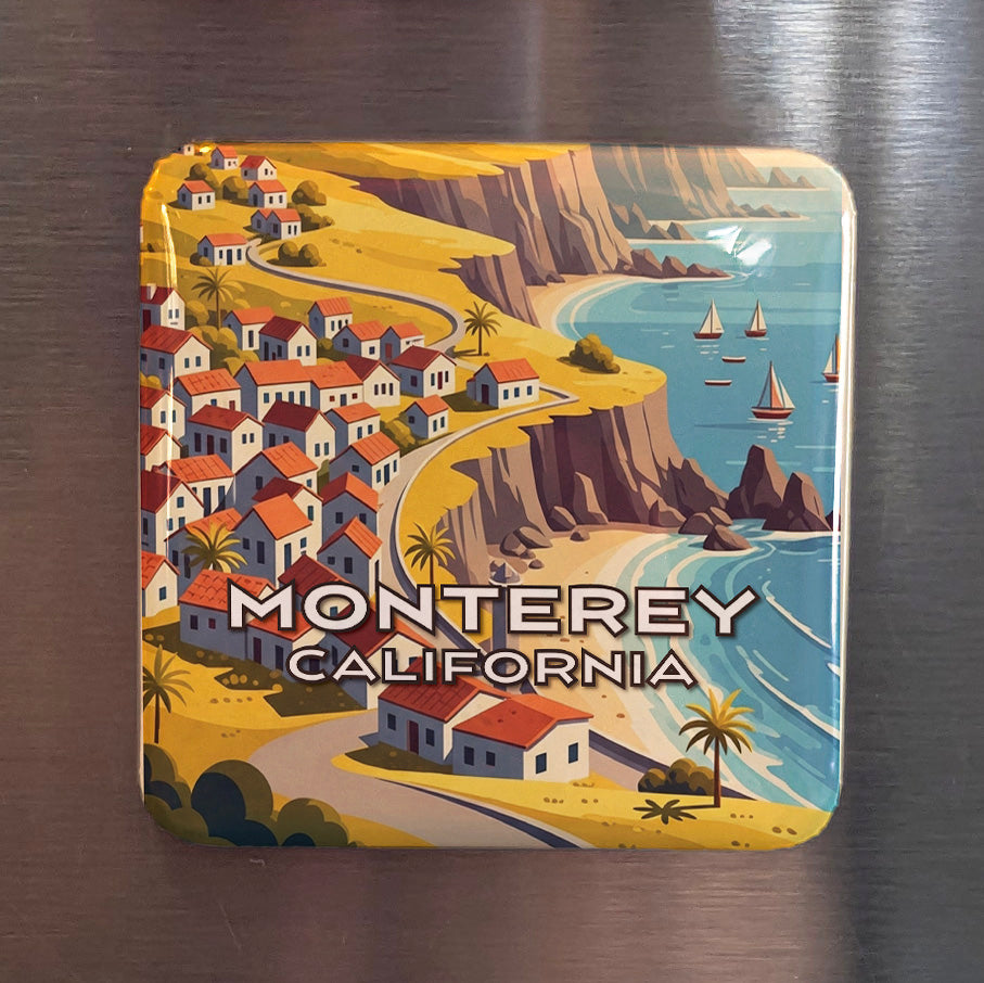 Monterey California Magnet | Bay City | 2×2 | Made in Canada - PhiloPerse