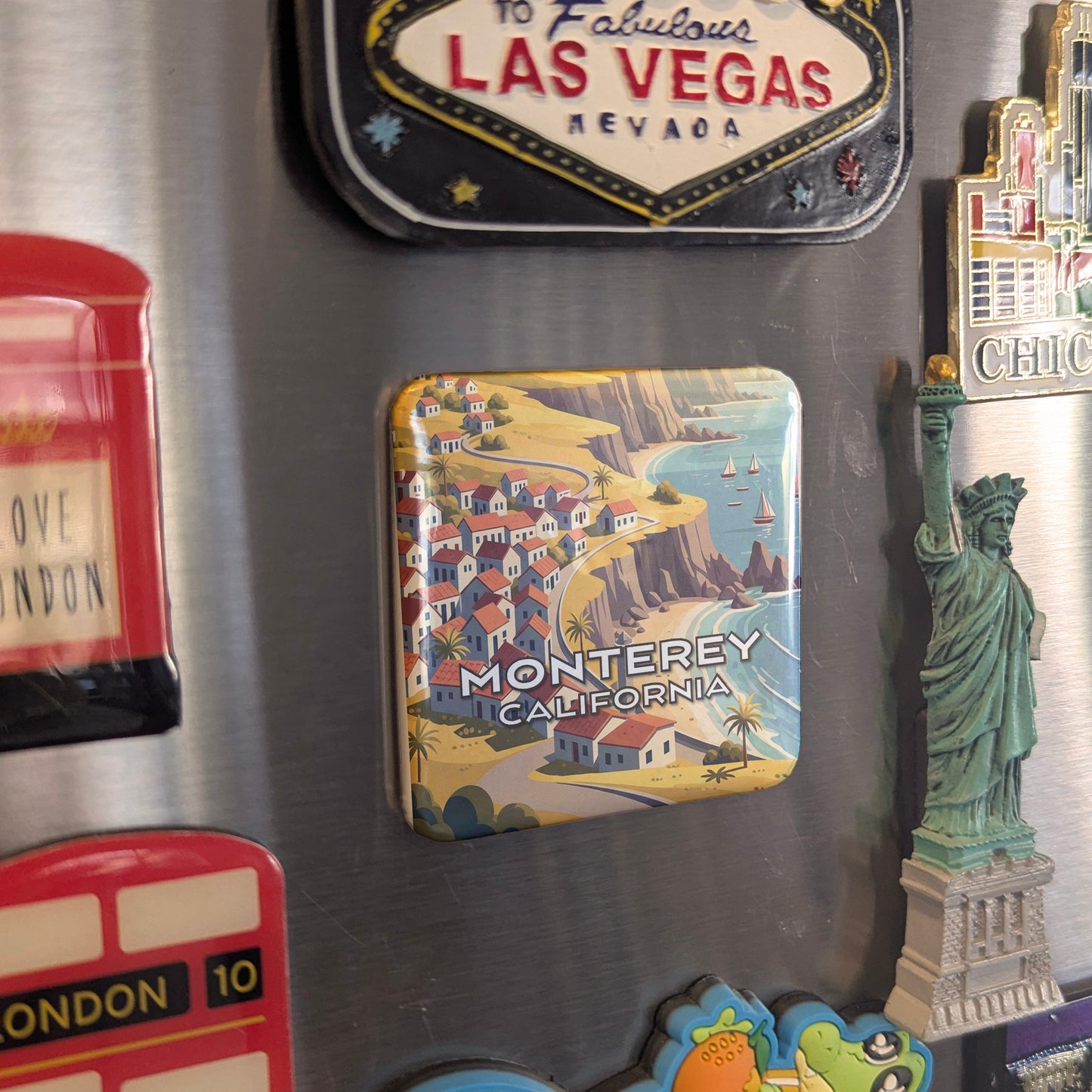 Monterey California Magnet | Bay City | 2×2 | Made in Canada - PhiloPerse