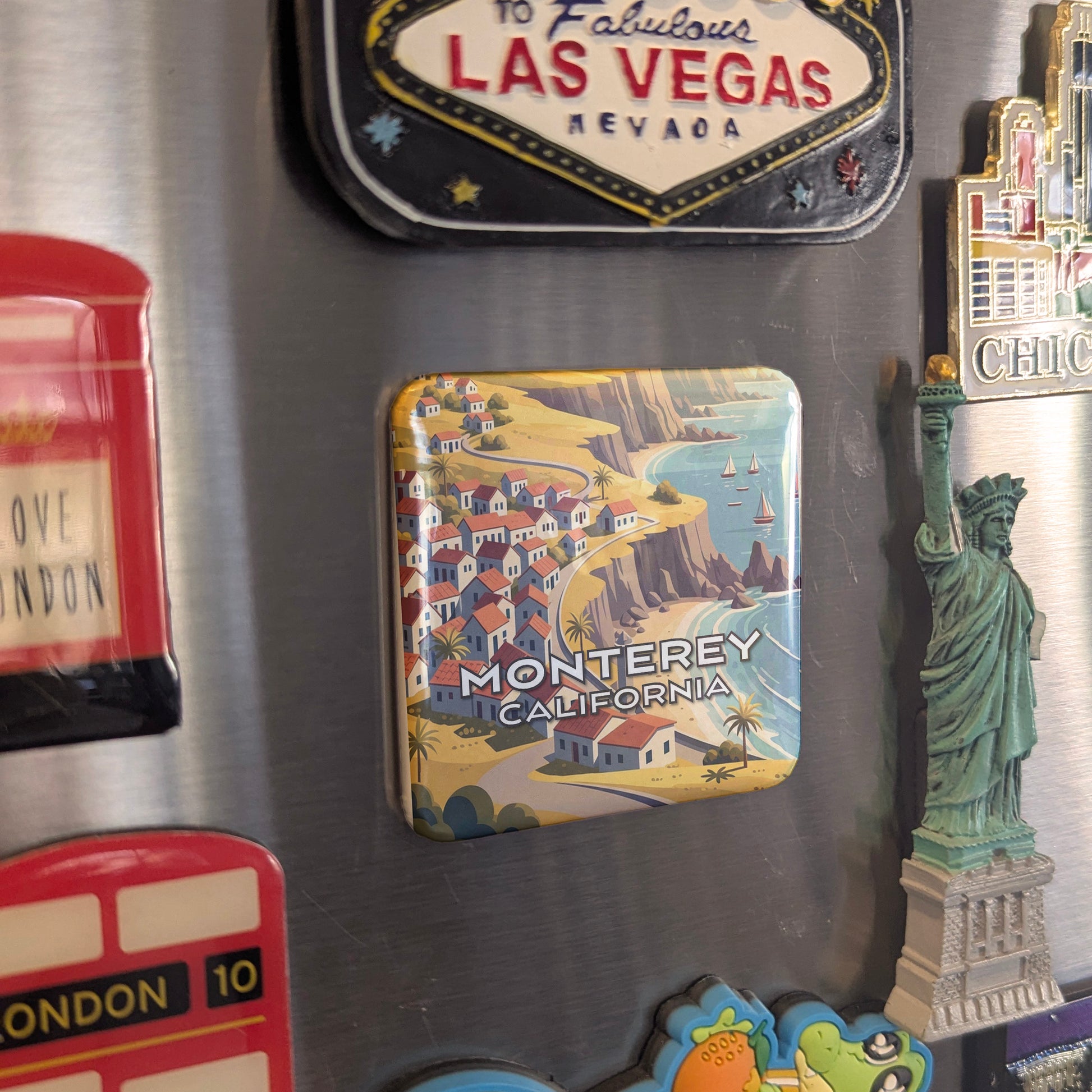 Monterey California Magnet | Bay City | 2×2 | Made in Canada - PhiloPerse