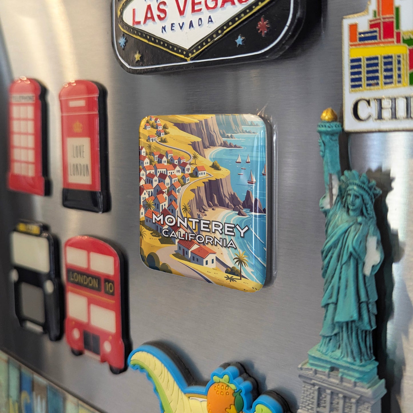 Monterey California Magnet | Bay City | 2×2 | Made in Canada - PhiloPerse