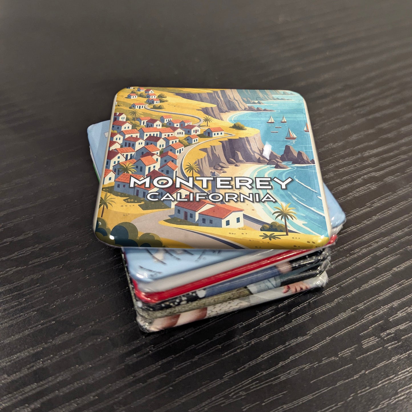 Monterey California Magnet | Bay City | 2×2 | Made in Canada - PhiloPerse