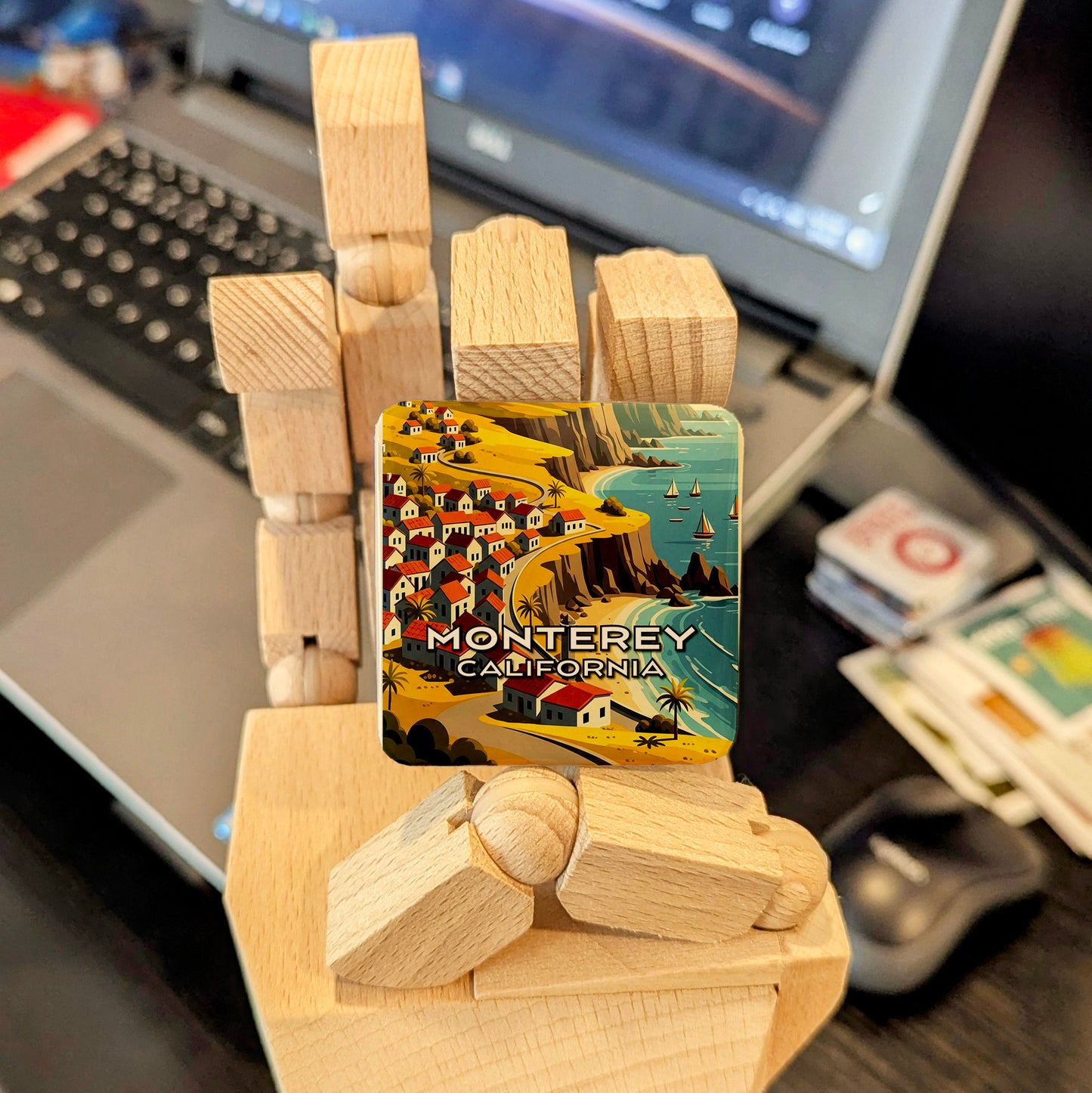 Monterey California Magnet | Bay City | 2×2 | Made in Canada - PhiloPerse