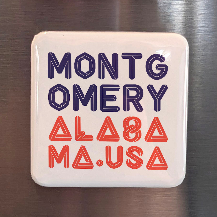 Montgomery Alabama Magnet | Cradle of the Confederacy | 2x2 | Made in Canada