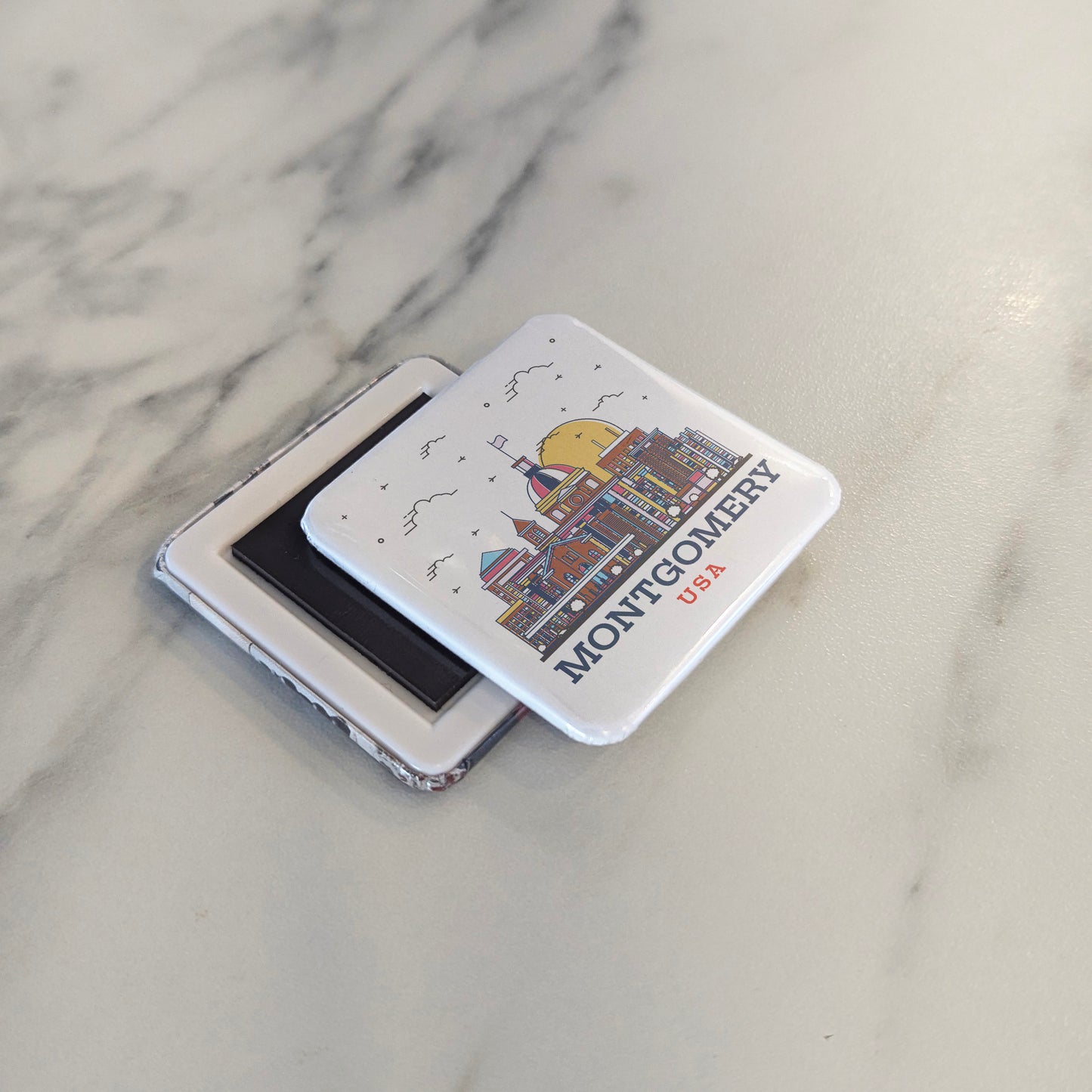 Montgomery Alabama Magnet | Capitol City | 2×2 | Made in Canada - PhiloPerse