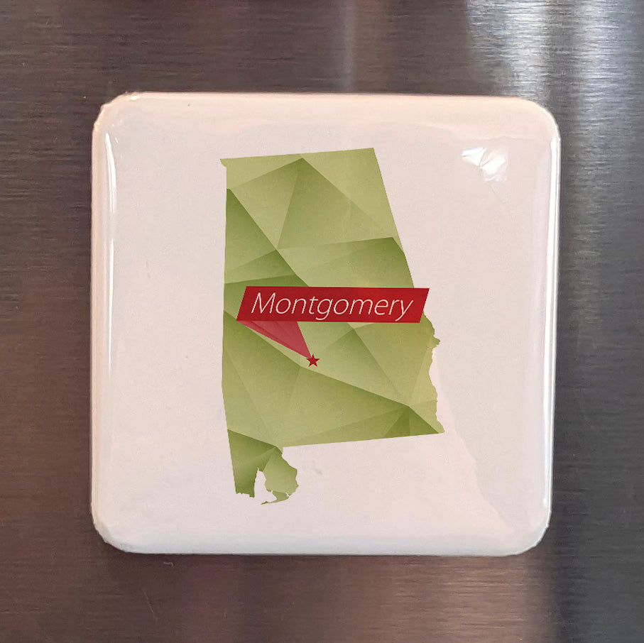Montgomery Alabama Magnet | River Region | 2×2 | Made in Canada - PhiloPerse