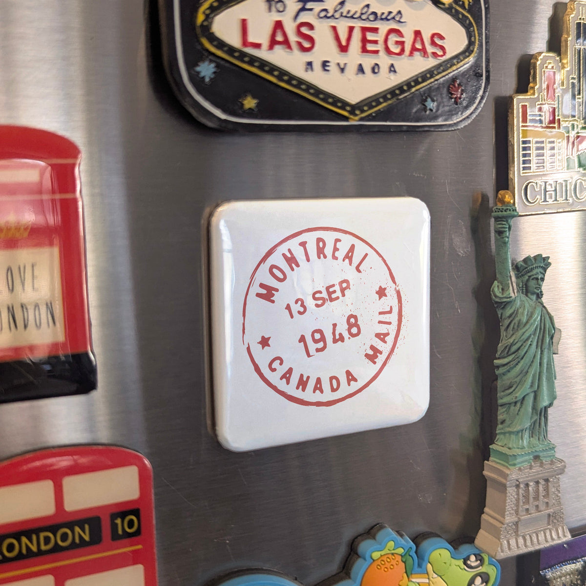 Montreal Quebec Magnet | Air Mail City of the St. Lawrence | 2x2 | Made in Canada - PhiloPerse