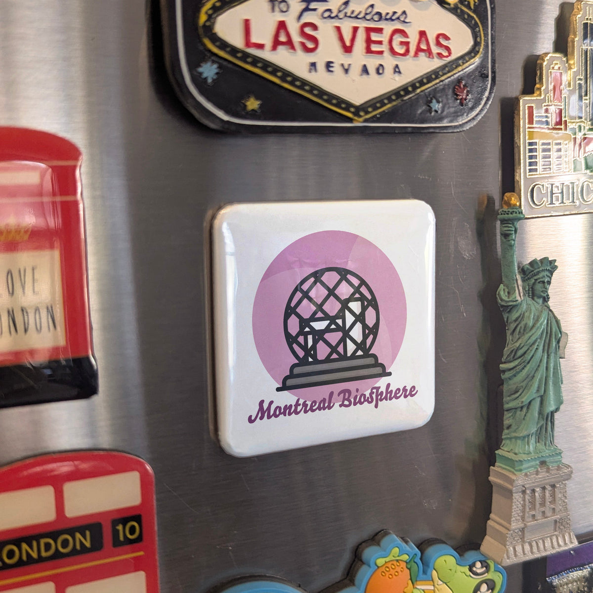 Montreal Quebec Magnet | Biosphere Island of St. Lawrence | 2x2 | Made in Canada - PhiloPerse