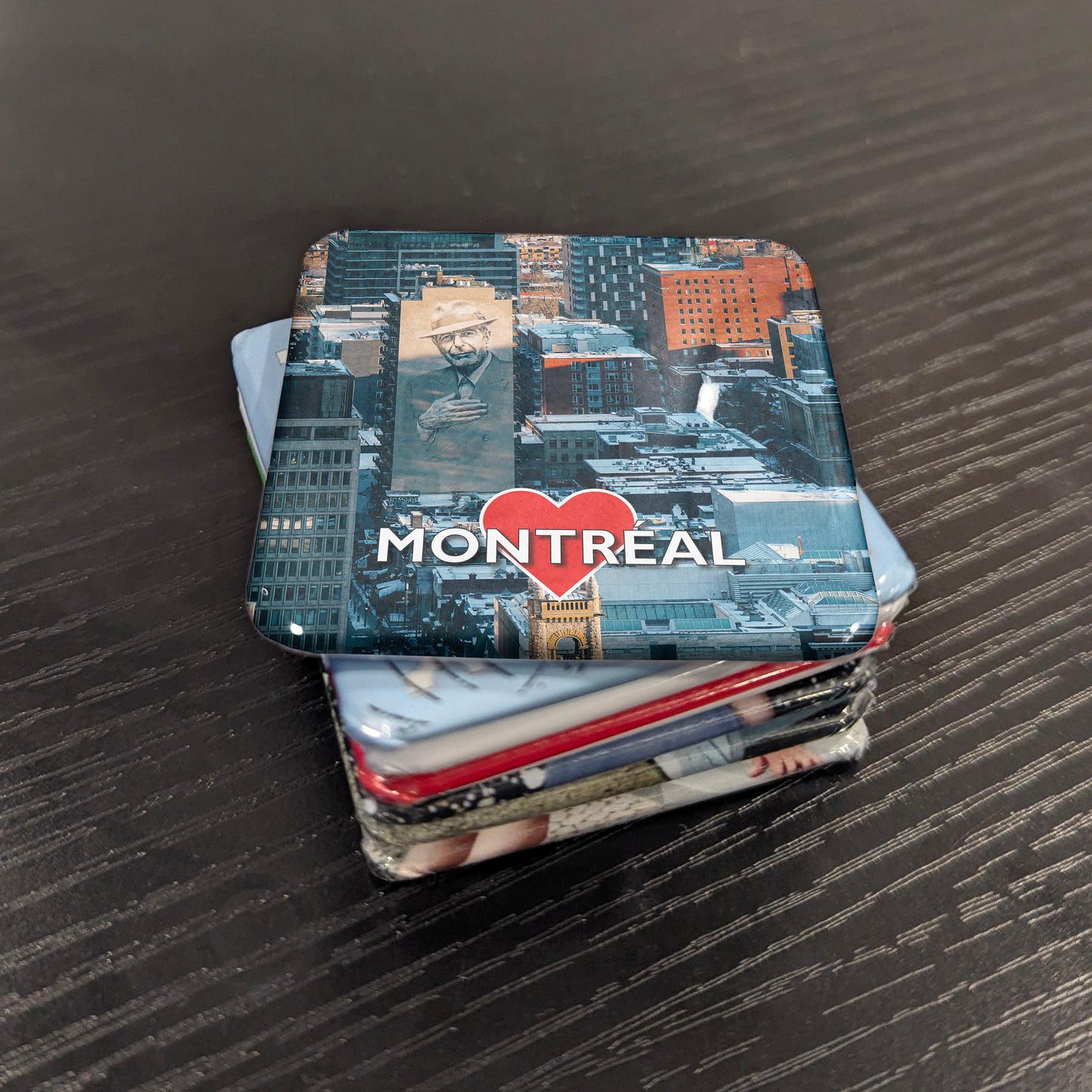 Montreal's Leonard Cohen Mural V.2 Fridge Magnet - PhiloPerse