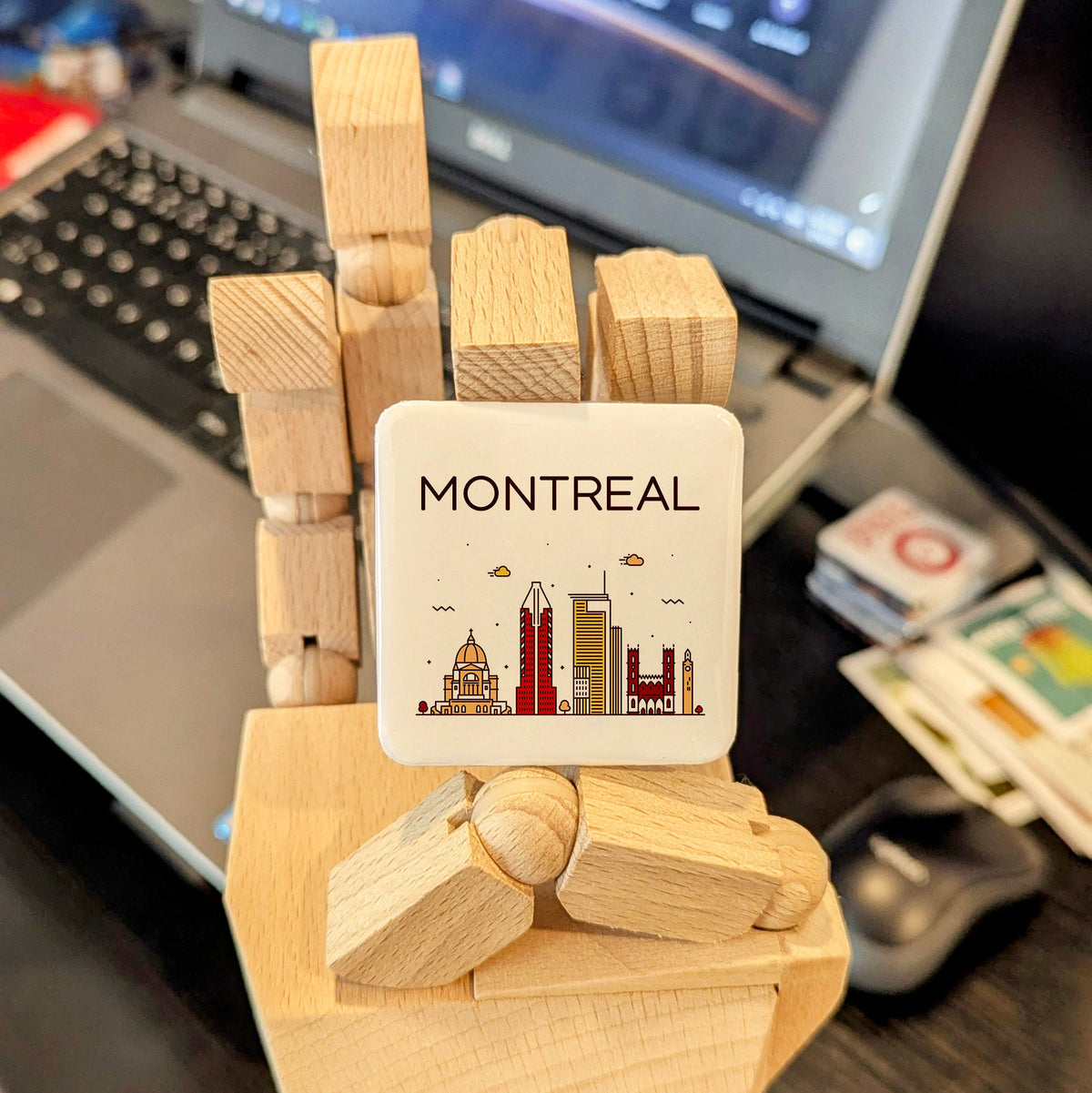 Montreal Quebec Magnet | St. Lawrence Skyline City | 2x2 | Made in Canada - PhiloPerse