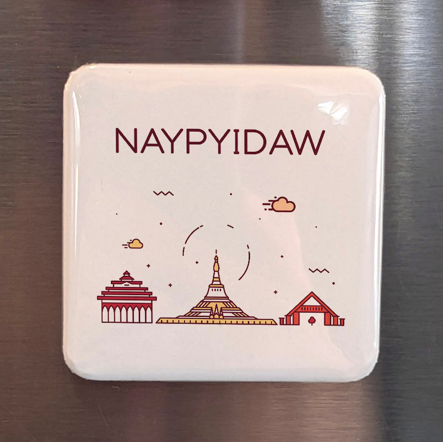 Naypyidaw Myanmar Asia Magnet | Purpose-Built Capital of the Golden Land | 2x2 | Made in Canada