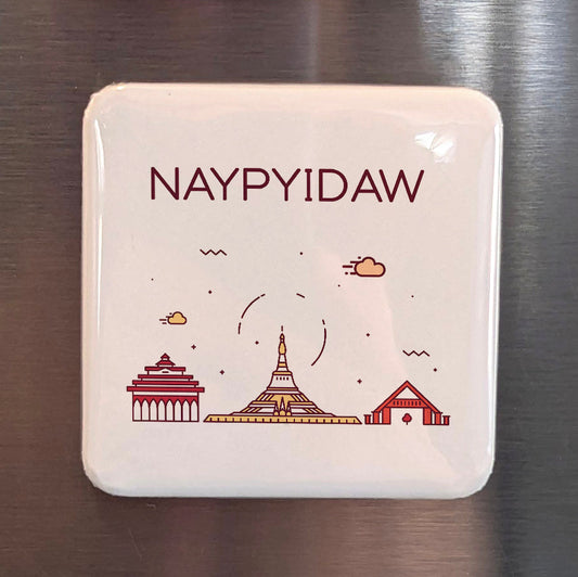 Naypyidaw Myanmar Asia Magnet | Purpose-Built Capital of the Golden Land | 2x2 | Made in Canada - PhiloPerse