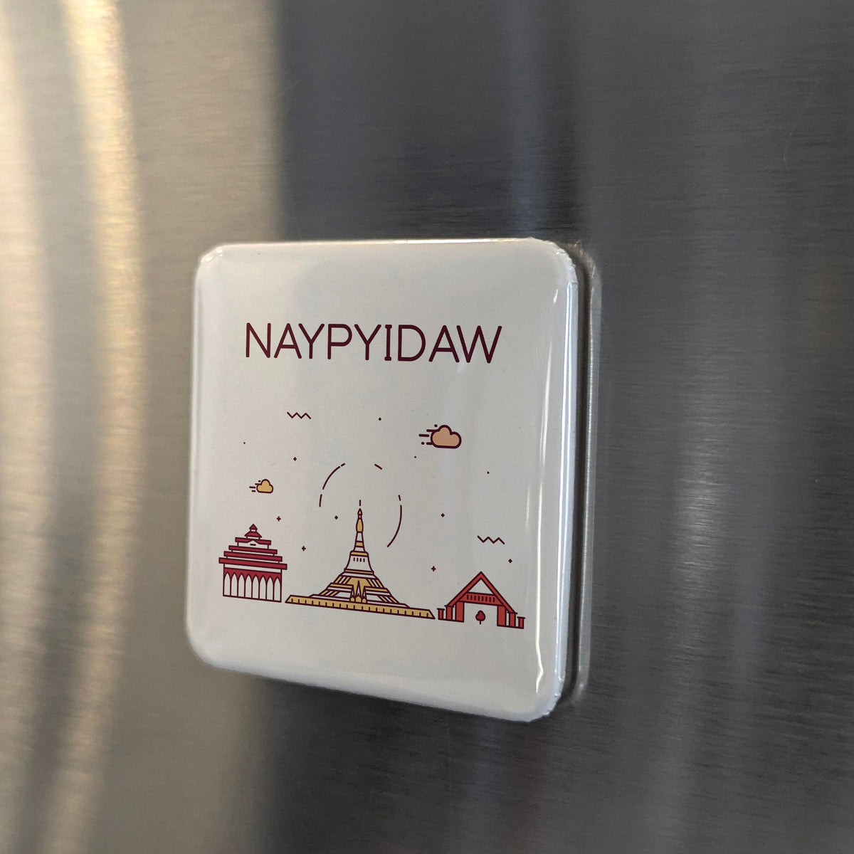 Naypyidaw Myanmar Asia Magnet | Purpose-Built Capital of the Golden Land | 2x2 | Made in Canada