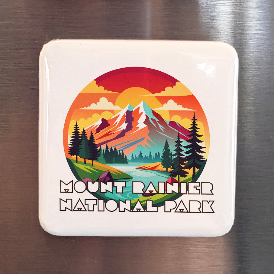 Mount Rainier National Park Fridge Magnet - PhiloPerse