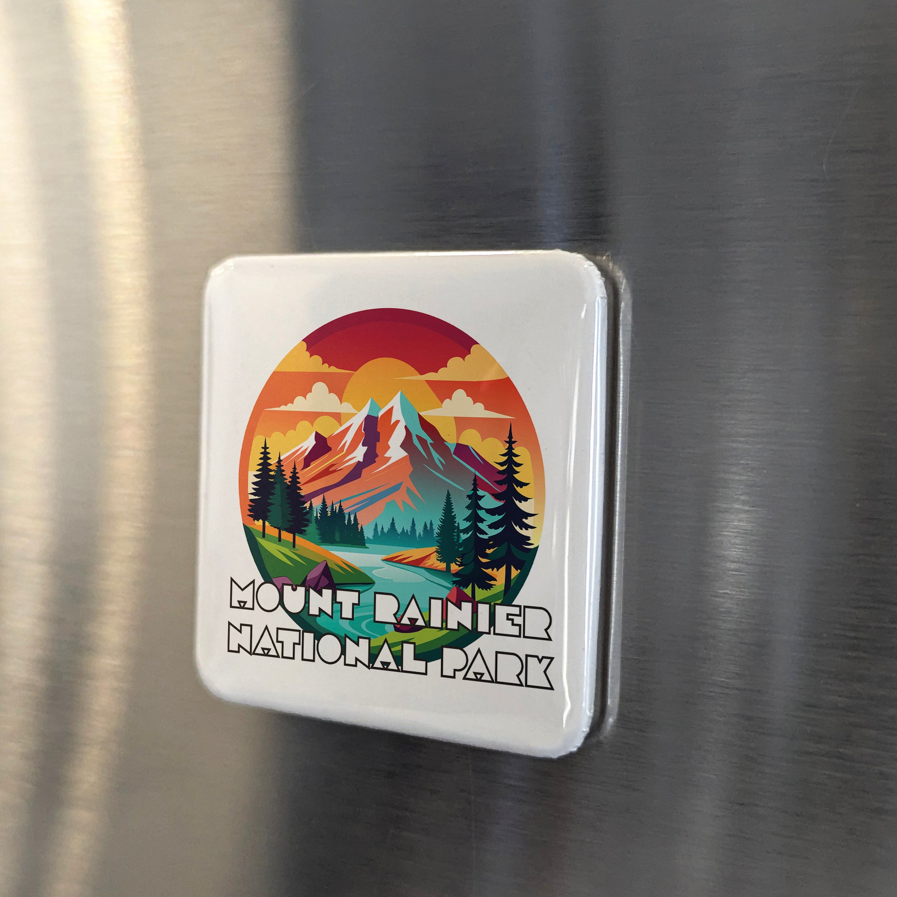 Mount Rainier National Park Fridge Magnet - PhiloPerse