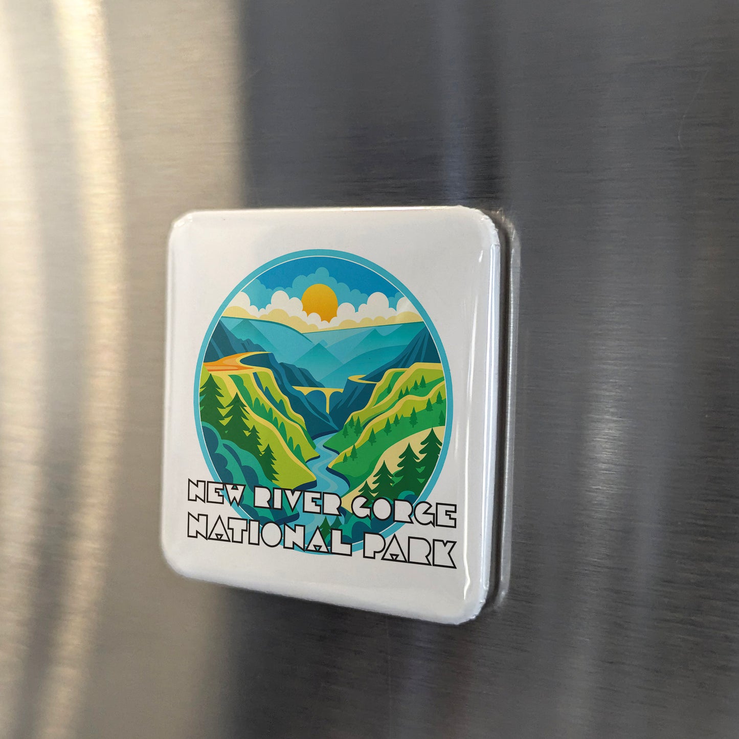 New River Gorge National Park Fridge Magnet - PhiloPerse