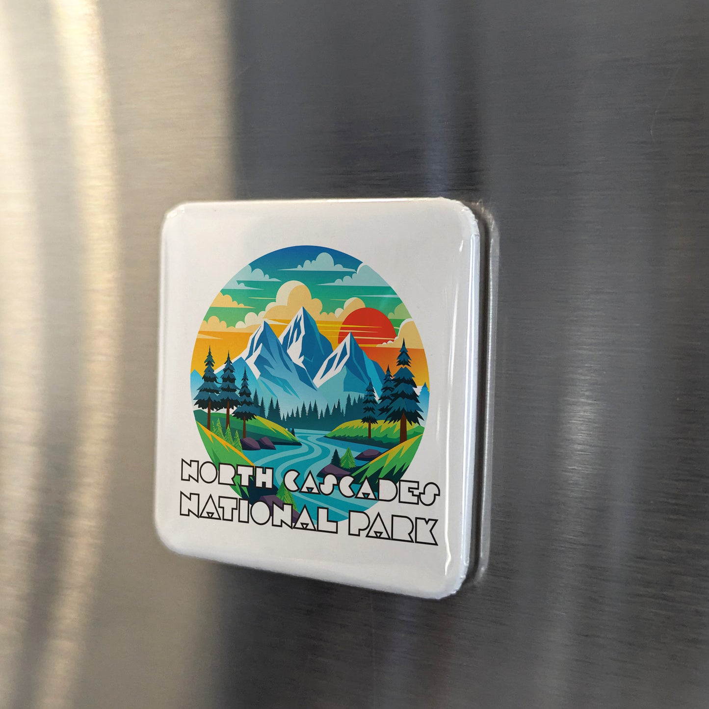 North Cascades National Park Fridge Magnet - PhiloPerse