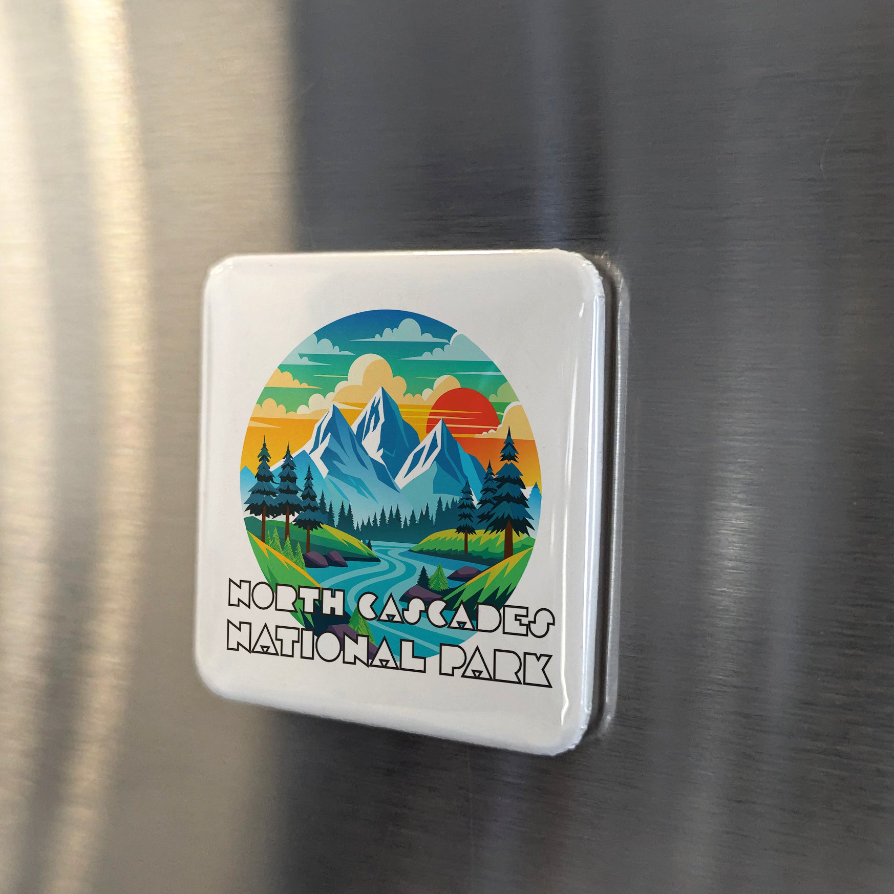 North Cascades National Park Fridge Magnet - PhiloPerse