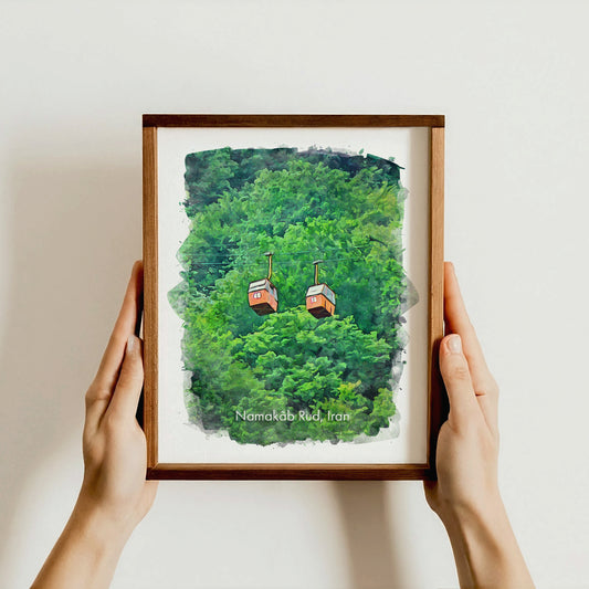 Namakab Rud Gondola, Iran, Art Print | 8×10 | Made in Canada - PhiloPerse
