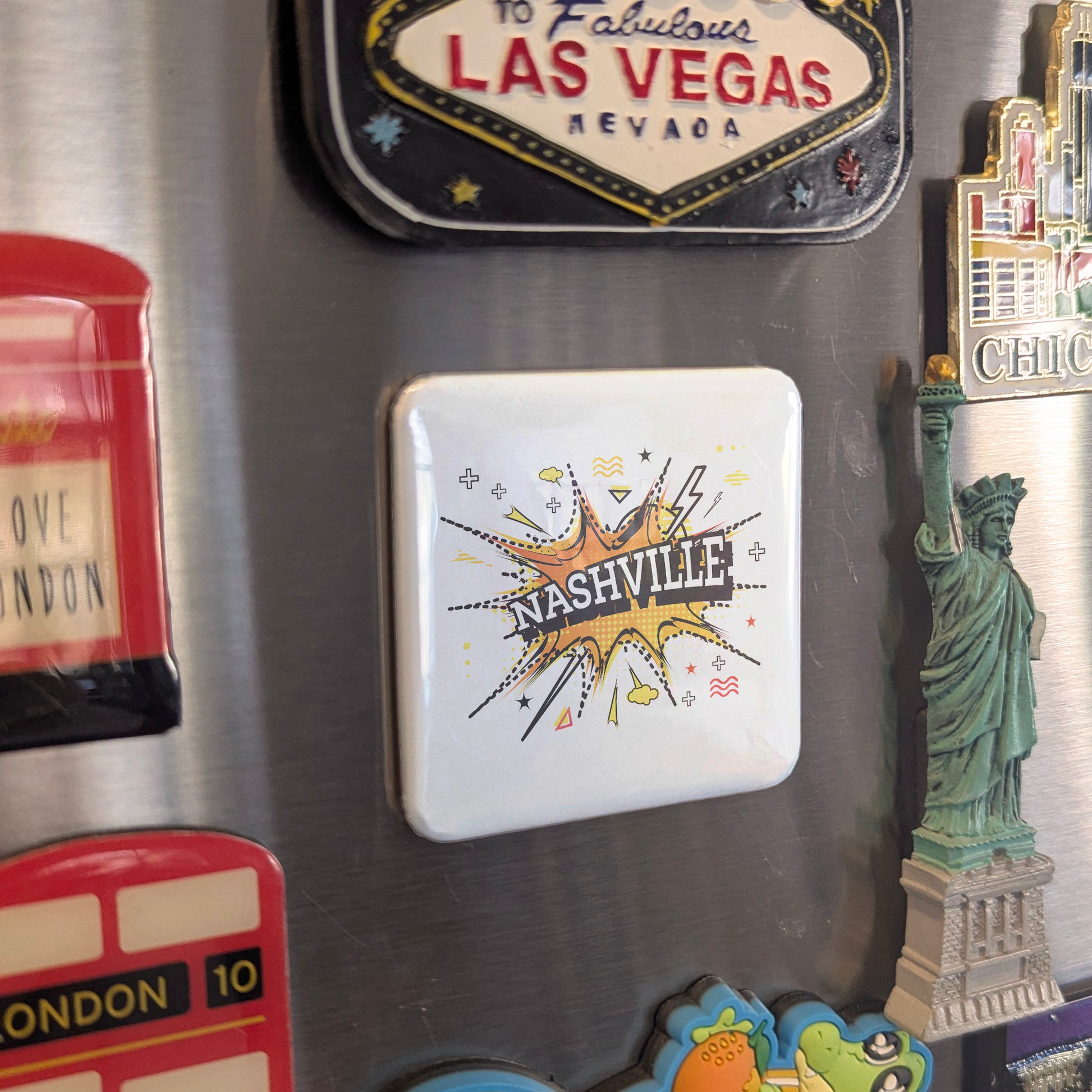 Nashville Tennessee Magnet | Music City Boom | 2×2 | Made in Canada - PhiloPerse