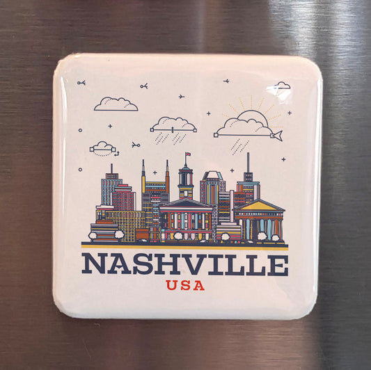 Nashville Tennessee Magnet | Athens of the South | 2x2 | Made in Canada - PhiloPerse