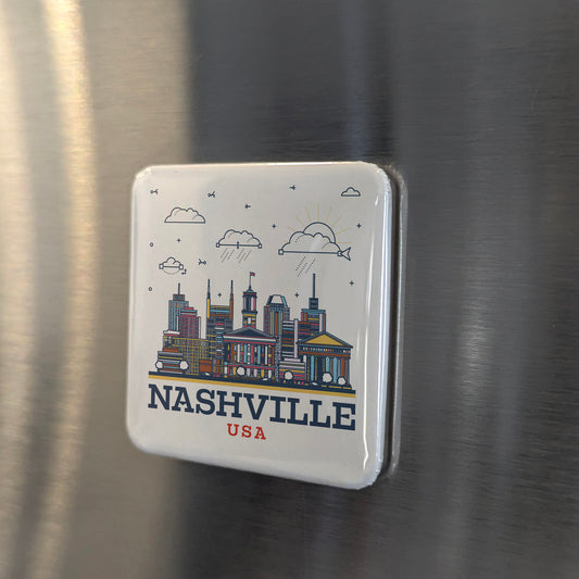 Nashville Tennessee Magnet | Athens of the South | 2x2 | Made in Canada - PhiloPerse