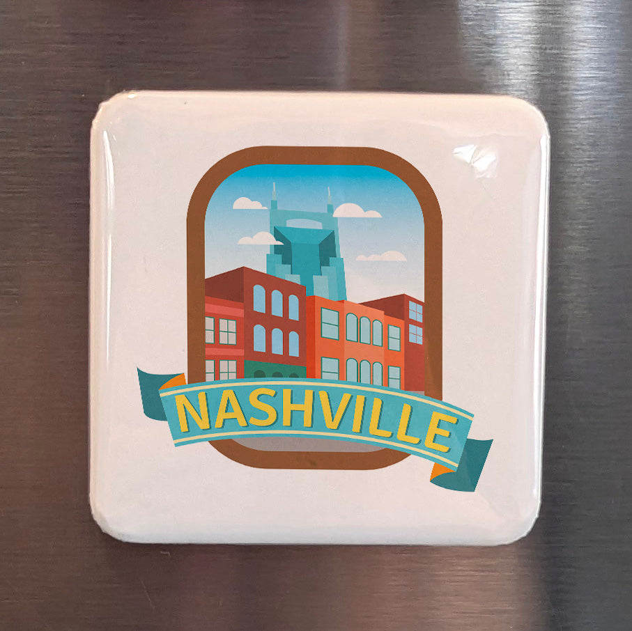 Nashville Tennessee Magnet | Guitar Town | 2×2 | Made in Canada - PhiloPerse