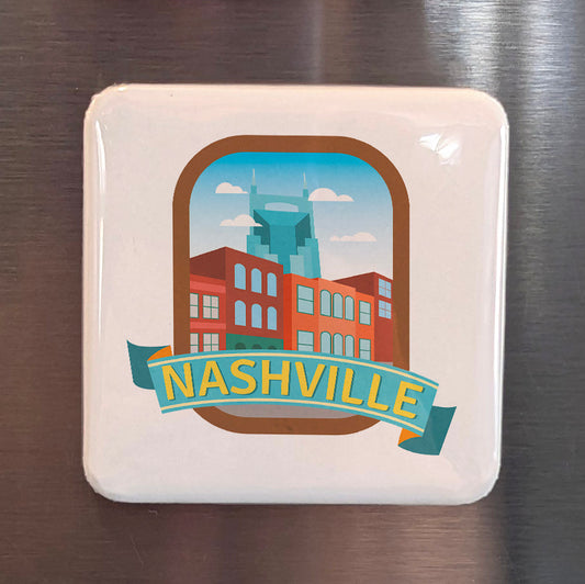 Nashville Tennessee Magnet | Guitar Town | 2x2 | Made in Canada - PhiloPerse