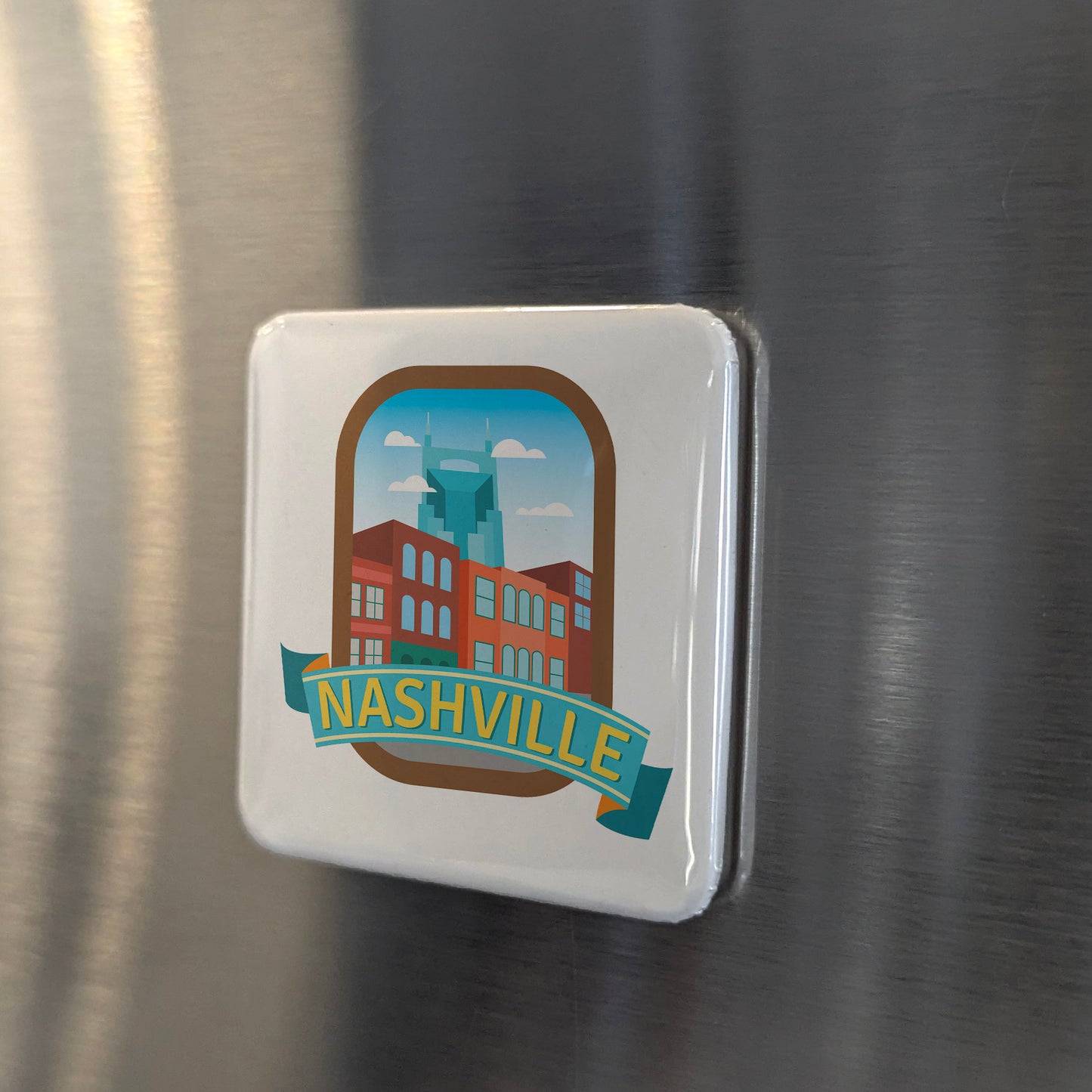 Nashville Tennessee Magnet | Guitar Town | 2×2 | Made in Canada - PhiloPerse