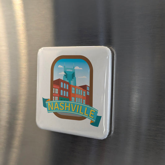 Nashville Tennessee Magnet | Guitar Town | 2x2 | Made in Canada - PhiloPerse