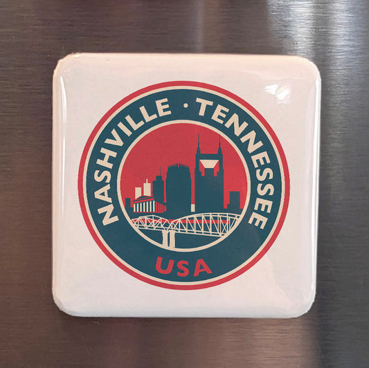 Nashville Tennessee Magnet | Seigenthaler Bridge | 2x2 | Made in Canada - PhiloPerse
