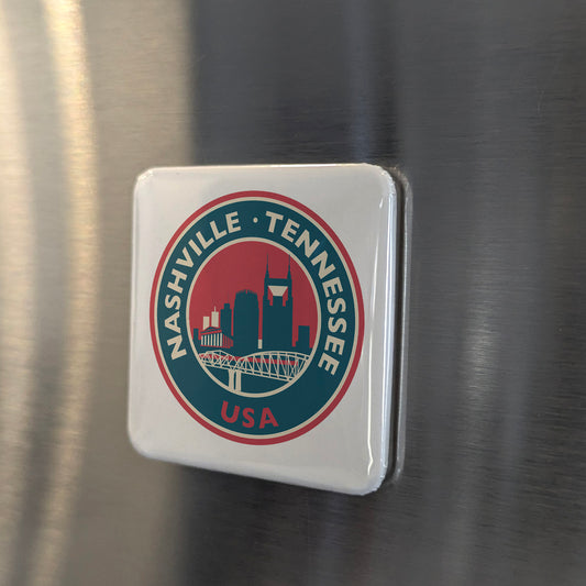 Nashville Tennessee Magnet | Seigenthaler Bridge | 2x2 | Made in Canada - PhiloPerse