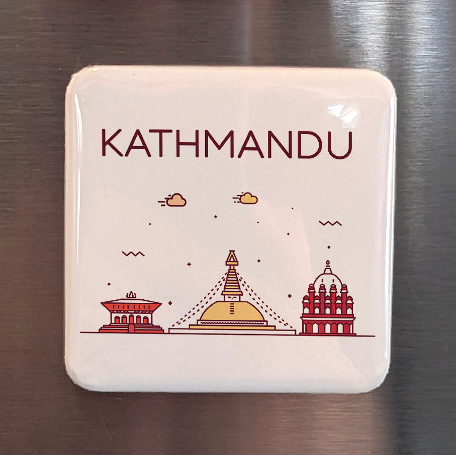 Kathmandu Nepal Asia Magnet | Gateway to the Himalayas in the Valley of Temples | 2x2 | Made in Canada