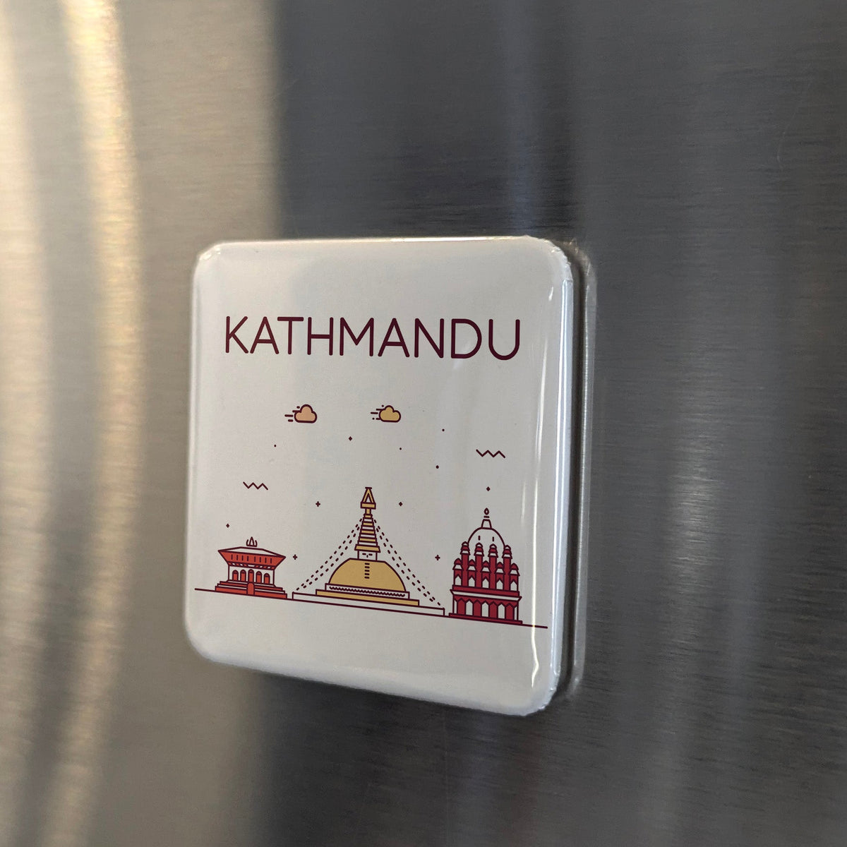 Kathmandu Nepal Asia Magnet | Gateway to the Himalayas in the Valley of Temples | 2x2 | Made in Canada