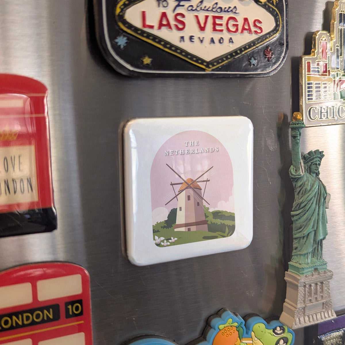 Netherlands Magnet | Land of Windmills, Tulips, and the Golden Age of the Lowlands | 2x2 | Made in Canada