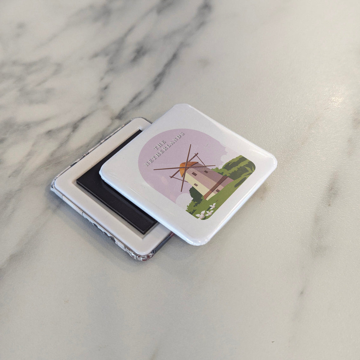 Netherlands Magnet | Land of Windmills, Tulips, and the Golden Age of the Lowlands | 2x2 | Made in Canada