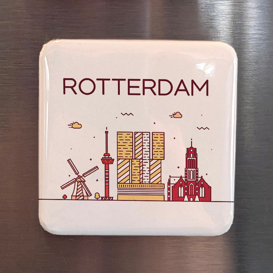 Rotterdam Netherlands Magnet | Gateway to Europe and Port City of the Maas | 2x2 | Made in Canada