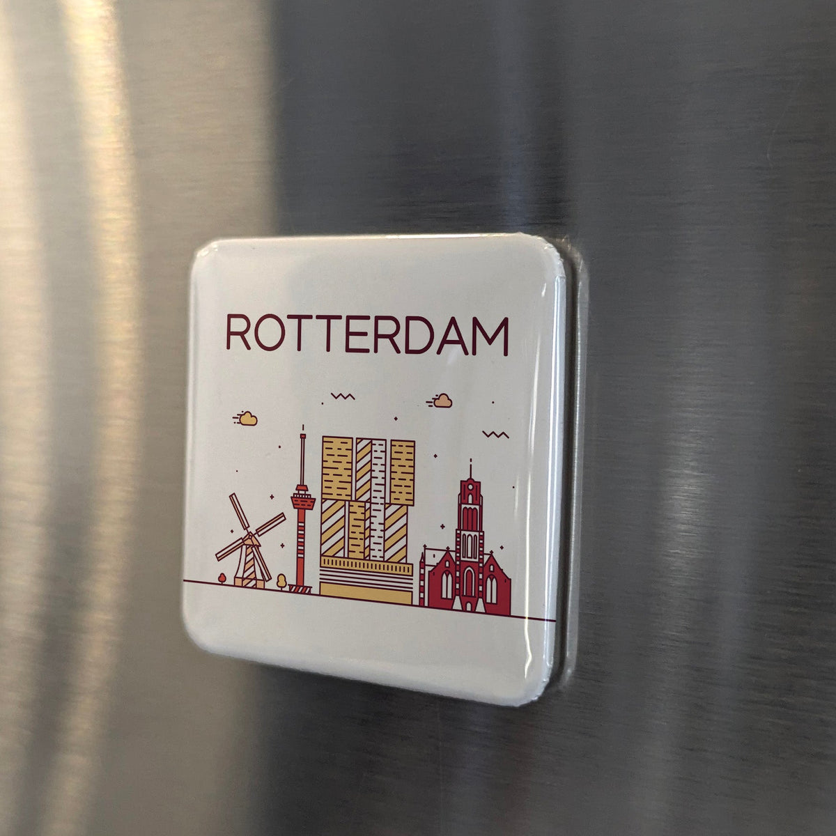 Rotterdam Netherlands Magnet | Gateway to Europe and Port City of the Maas | 2x2 | Made in Canada