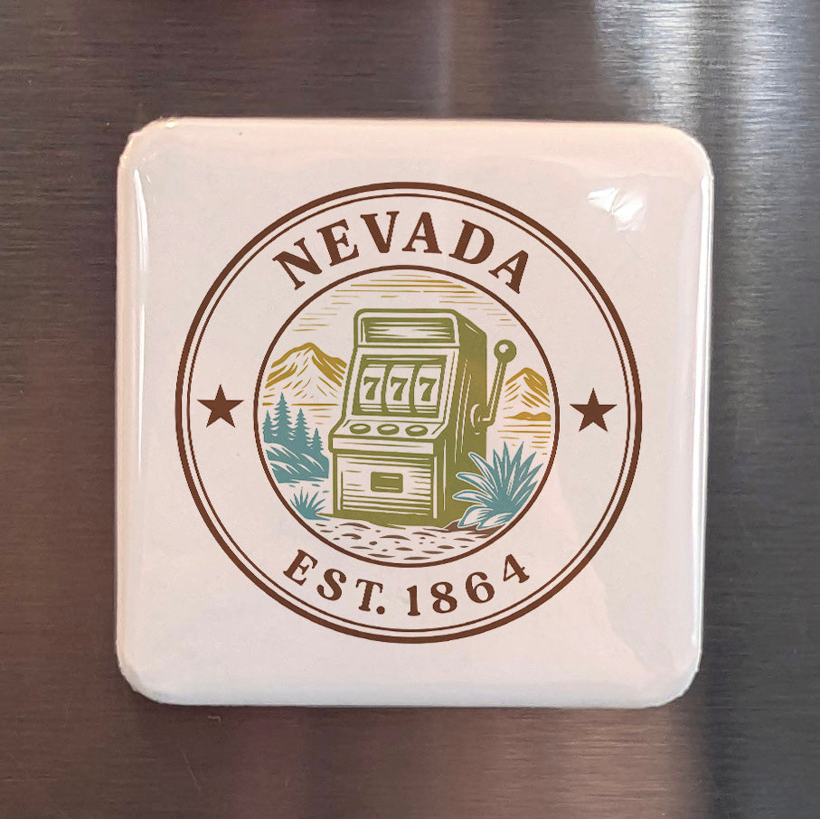 Nevada Magnet | The Silver State | 2×2 | Made in Canada - PhiloPerse